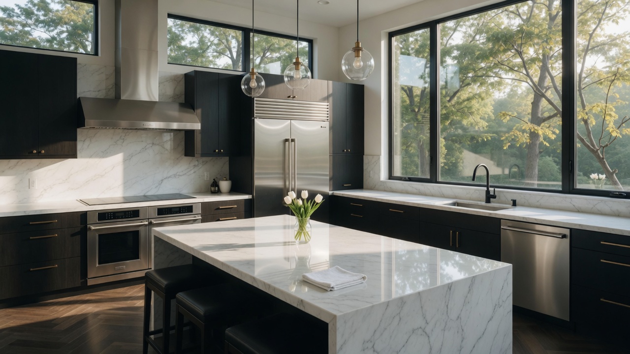 Professionally cleaned kitchen